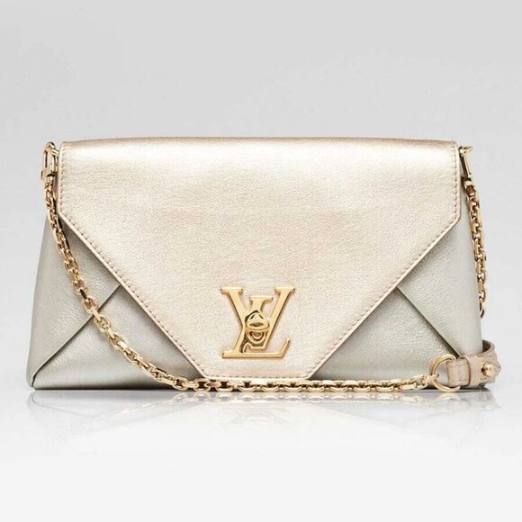 Louis Vuitton Gold Calfskin Leather Love Note Bag - Picture 1 of 11